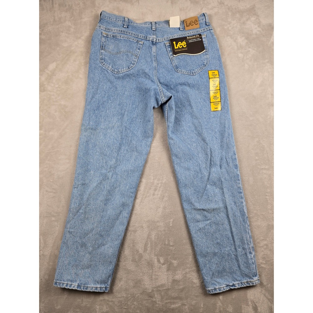 Lee Relaxed Fit Jeans Mens 40x32 Fit 38x32 Blue Classic Stone Denim‎ *Read
